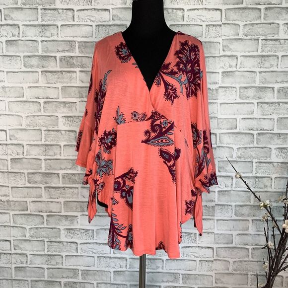 Free People Maui Wowie Printed Jersey Knit Top
